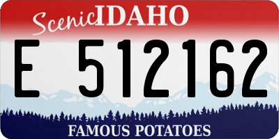 ID license plate E512162