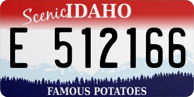 ID license plate E512166