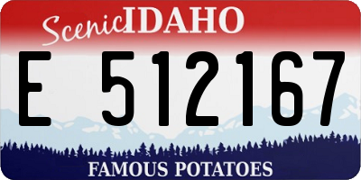 ID license plate E512167