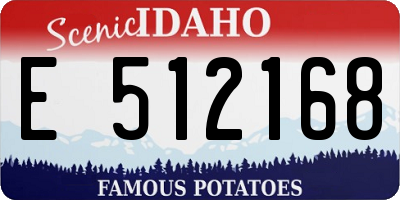 ID license plate E512168