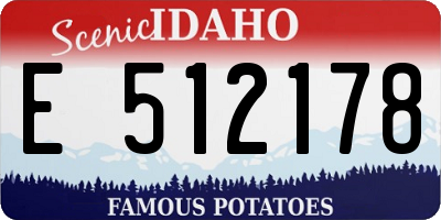 ID license plate E512178