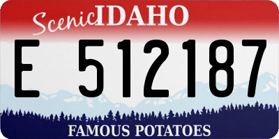 ID license plate E512187