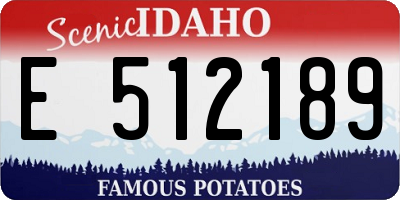 ID license plate E512189