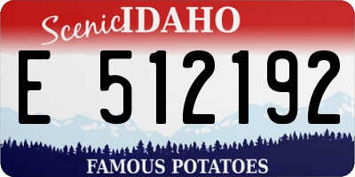 ID license plate E512192