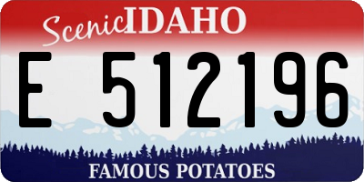 ID license plate E512196