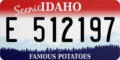 ID license plate E512197