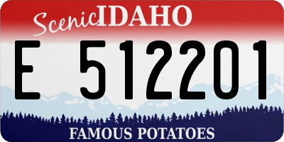 ID license plate E512201