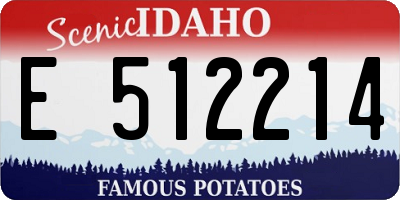ID license plate E512214