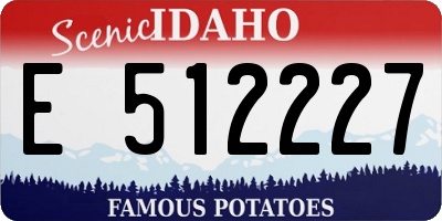 ID license plate E512227
