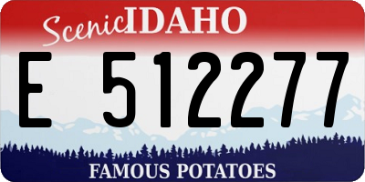 ID license plate E512277