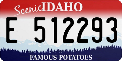 ID license plate E512293