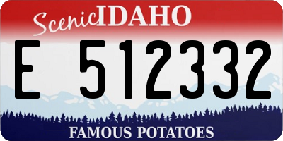 ID license plate E512332
