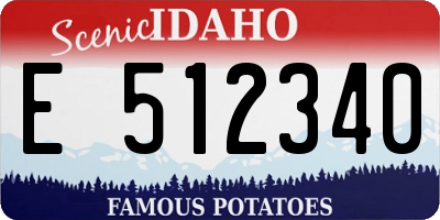 ID license plate E512340