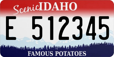 ID license plate E512345
