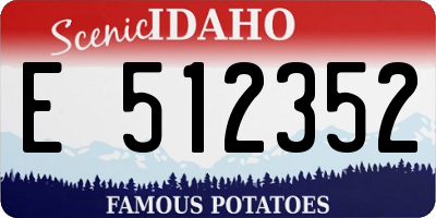 ID license plate E512352