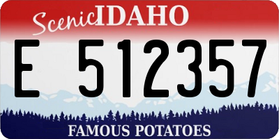 ID license plate E512357