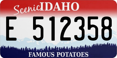 ID license plate E512358