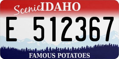 ID license plate E512367
