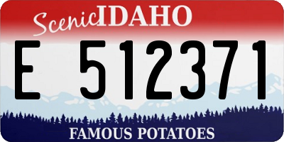 ID license plate E512371