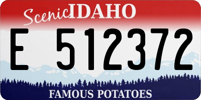 ID license plate E512372