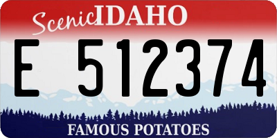 ID license plate E512374