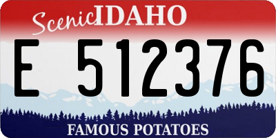 ID license plate E512376