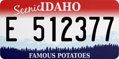 ID license plate E512377