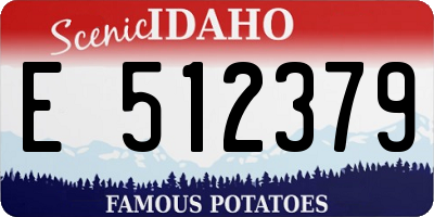 ID license plate E512379