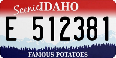 ID license plate E512381