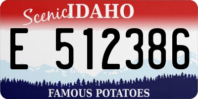 ID license plate E512386