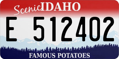ID license plate E512402
