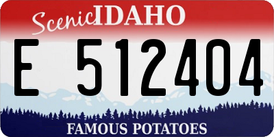ID license plate E512404