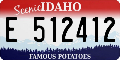 ID license plate E512412