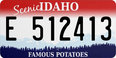 ID license plate E512413
