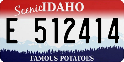 ID license plate E512414