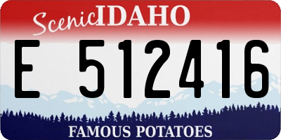 ID license plate E512416