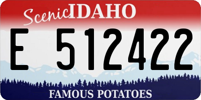 ID license plate E512422