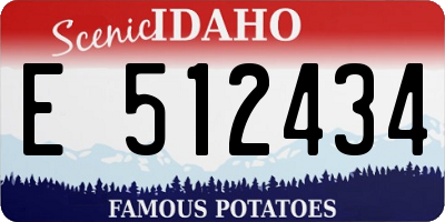 ID license plate E512434