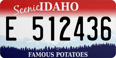 ID license plate E512436