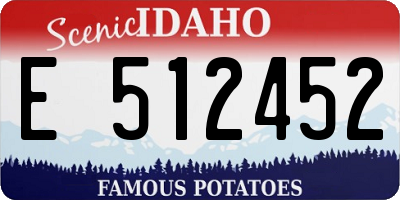ID license plate E512452
