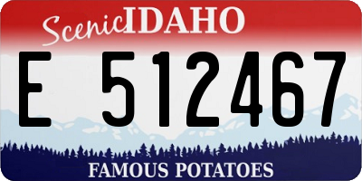 ID license plate E512467