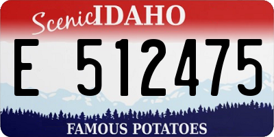 ID license plate E512475