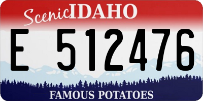 ID license plate E512476