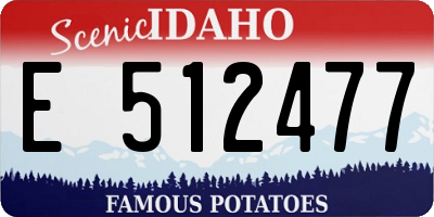 ID license plate E512477