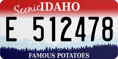 ID license plate E512478
