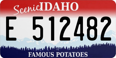 ID license plate E512482