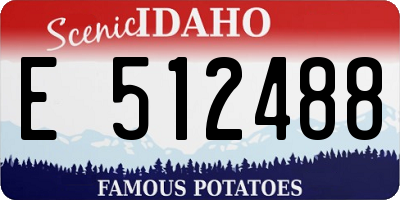 ID license plate E512488