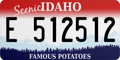 ID license plate E512512