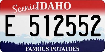 ID license plate E512552