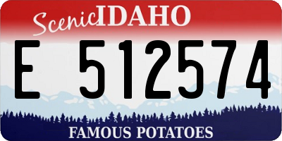 ID license plate E512574